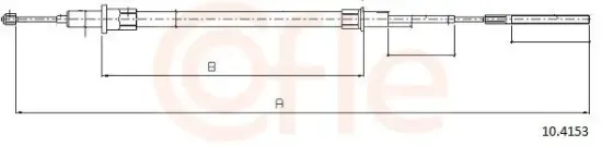 Seilzug, Feststellbremse hinten rechts COFLE 10.4153 Bild Seilzug, Feststellbremse hinten rechts COFLE 10.4153