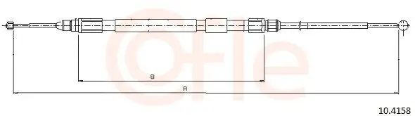 Seilzug, Feststellbremse hinten links COFLE 10.4158