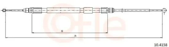 Seilzug, Feststellbremse hinten links COFLE 10.4158 Bild Seilzug, Feststellbremse hinten links COFLE 10.4158