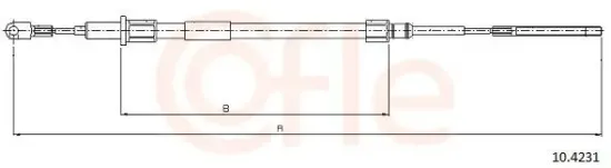Seilzug, Feststellbremse hinten links hinten rechts COFLE 10.4231 Bild Seilzug, Feststellbremse hinten links hinten rechts COFLE 10.4231
