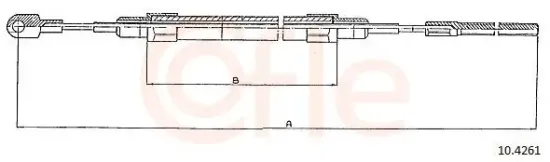 Seilzug, Feststellbremse hinten links hinten rechts COFLE 10.4261 Bild Seilzug, Feststellbremse hinten links hinten rechts COFLE 10.4261