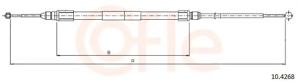 Seilzug, Feststellbremse hinten links COFLE 10.4268