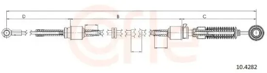 Seilzug, Schaltgetriebe COFLE 10.4282 Bild Seilzug, Schaltgetriebe COFLE 10.4282