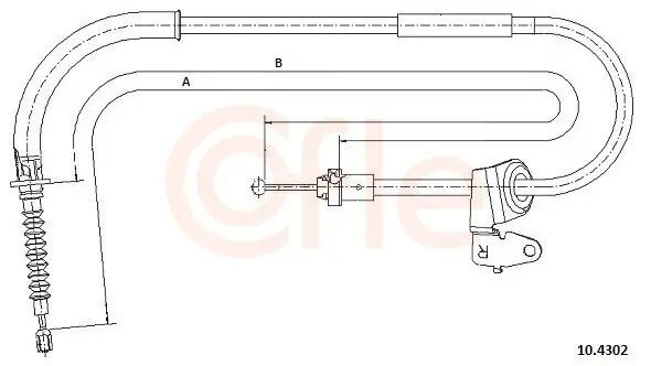 Seilzug, Feststellbremse rechts COFLE 10.4302