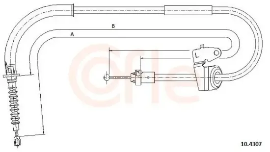 Seilzug, Feststellbremse links COFLE 10.4307 Bild Seilzug, Feststellbremse links COFLE 10.4307