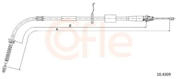 Seilzug, Feststellbremse hinten links COFLE 10.4309