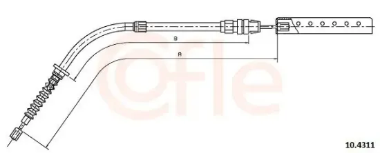 Seilzug, Feststellbremse hinten links COFLE 10.4311 Bild Seilzug, Feststellbremse hinten links COFLE 10.4311