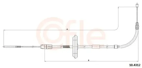 Seilzug, Feststellbremse vorne COFLE 10.4312 Bild Seilzug, Feststellbremse vorne COFLE 10.4312