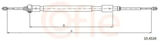Seilzug, Feststellbremse hinten links hinten rechts COFLE 10.4524 Bild Seilzug, Feststellbremse hinten links hinten rechts COFLE 10.4524