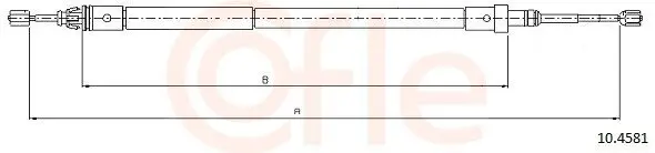 Seilzug, Feststellbremse hinten links COFLE 10.4581