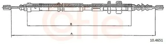 Seilzug, Feststellbremse vorne rechts COFLE 10.4651 Bild Seilzug, Feststellbremse vorne rechts COFLE 10.4651