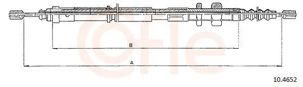 Seilzug, Feststellbremse vorne links COFLE 10.4652