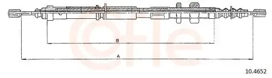 Seilzug, Feststellbremse vorne links COFLE 10.4652 Bild Seilzug, Feststellbremse vorne links COFLE 10.4652