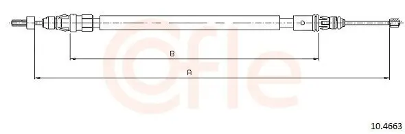 Seilzug, Feststellbremse hinten links COFLE 10.4663