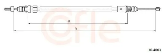 Seilzug, Feststellbremse hinten links COFLE 10.4663 Bild Seilzug, Feststellbremse hinten links COFLE 10.4663