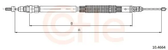 Seilzug, Feststellbremse hinten rechts COFLE 10.4664