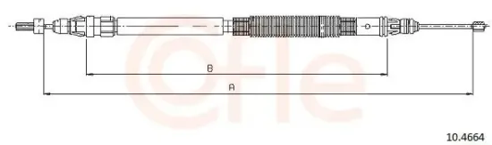 Seilzug, Feststellbremse hinten rechts COFLE 10.4664 Bild Seilzug, Feststellbremse hinten rechts COFLE 10.4664