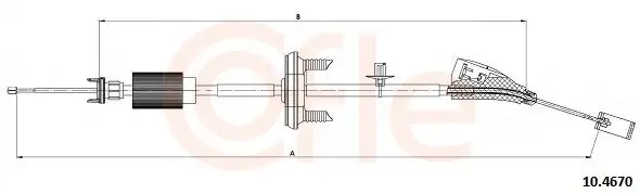 Seilzug, Feststellbremse vorne COFLE 10.4670