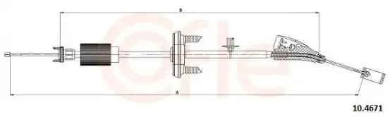 Seilzug, Feststellbremse vorne COFLE 10.4671 Bild Seilzug, Feststellbremse vorne COFLE 10.4671