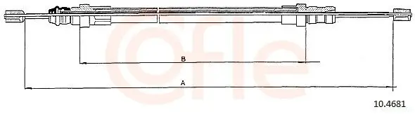 Seilzug, Feststellbremse vorne COFLE 10.4681