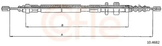 Seilzug, Feststellbremse vorne rechts COFLE 10.4682 Bild Seilzug, Feststellbremse vorne rechts COFLE 10.4682