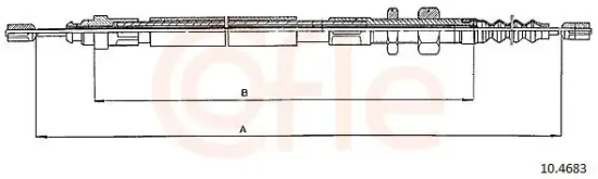 Seilzug, Feststellbremse vorne links COFLE 10.4683 Bild Seilzug, Feststellbremse vorne links COFLE 10.4683