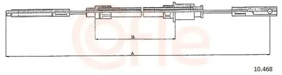 Seilzug, Feststellbremse vorne links COFLE 10.468 Bild Seilzug, Feststellbremse vorne links COFLE 10.468
