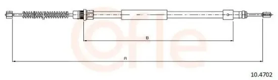 Seilzug, Feststellbremse hinten links hinten rechts COFLE 10.4702 Bild Seilzug, Feststellbremse hinten links hinten rechts COFLE 10.4702