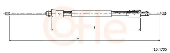 Seilzug, Feststellbremse hinten links COFLE 10.4705