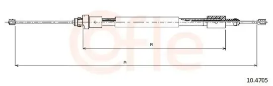 Seilzug, Feststellbremse hinten links COFLE 10.4705 Bild Seilzug, Feststellbremse hinten links COFLE 10.4705