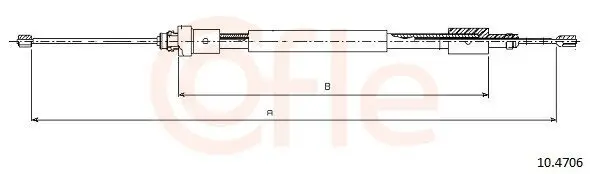 Seilzug, Feststellbremse hinten rechts COFLE 10.4706