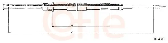 Seilzug, Feststellbremse hinten links hinten rechts COFLE 10.470