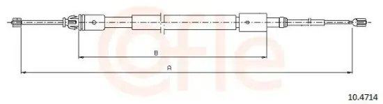 Seilzug, Feststellbremse hinten links hinten rechts COFLE 10.4714 Bild Seilzug, Feststellbremse hinten links hinten rechts COFLE 10.4714