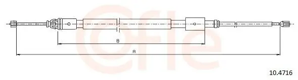 Seilzug, Feststellbremse hinten links hinten rechts COFLE 10.4716