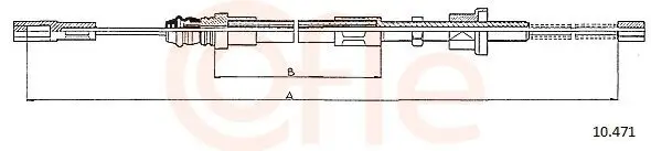 Seilzug, Feststellbremse hinten links hinten rechts COFLE 10.471