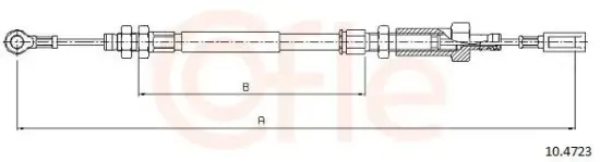 Seilzug, Feststellbremse vorne COFLE 10.4723 Bild Seilzug, Feststellbremse vorne COFLE 10.4723