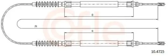 Seilzug, Feststellbremse hinten COFLE 10.4725 Bild Seilzug, Feststellbremse hinten COFLE 10.4725