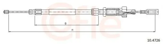 Seilzug, Feststellbremse COFLE 10.4726 Bild Seilzug, Feststellbremse COFLE 10.4726