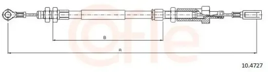 Seilzug, Feststellbremse vorne COFLE 10.4727 Bild Seilzug, Feststellbremse vorne COFLE 10.4727