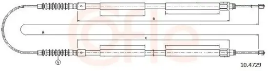 Seilzug, Feststellbremse hinten COFLE 10.4729 Bild Seilzug, Feststellbremse hinten COFLE 10.4729