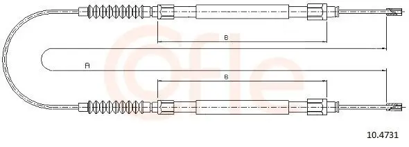 Seilzug, Feststellbremse hinten COFLE 10.4731