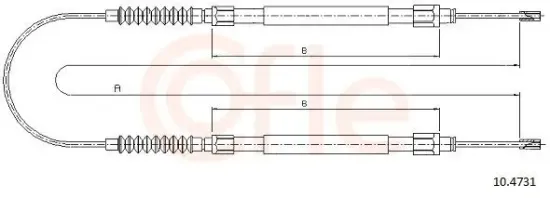 Seilzug, Feststellbremse hinten COFLE 10.4731 Bild Seilzug, Feststellbremse hinten COFLE 10.4731