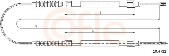 Seilzug, Feststellbremse hinten COFLE 10.4732
