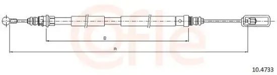 Seilzug, Feststellbremse hinten rechts COFLE 10.4733 Bild Seilzug, Feststellbremse hinten rechts COFLE 10.4733