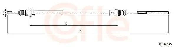 Seilzug, Feststellbremse hinten links COFLE 10.4735
