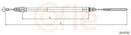 Seilzug, Feststellbremse hinten links COFLE 10.4735 Bild Seilzug, Feststellbremse hinten links COFLE 10.4735