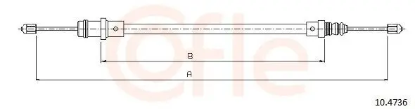 Seilzug, Feststellbremse vorne COFLE 10.4736
