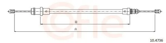 Seilzug, Feststellbremse vorne COFLE 10.4736 Bild Seilzug, Feststellbremse vorne COFLE 10.4736