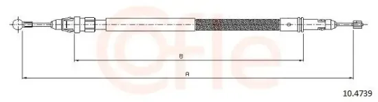 Seilzug, Feststellbremse hinten links hinten rechts COFLE 10.4739 Bild Seilzug, Feststellbremse hinten links hinten rechts COFLE 10.4739