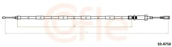 Seilzug, Feststellbremse hinten links COFLE 10.4750 Bild Seilzug, Feststellbremse hinten links COFLE 10.4750